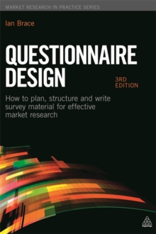 Image for Questionnaire design  : how to plan, structure and write survey material for effective market research