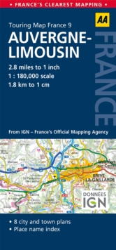 Image for 9. Auvergne & Limousin : AA Road Map France