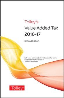 Image for Tolley's Value Added Tax 2016 (Second edition only)
