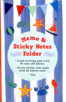 Image for Memo & Sticky Notes Folder: Nautical : Small Folder Containing 7 Sticky Notepads, a Tear-Off Lined Writing Pad, and Gel Pen