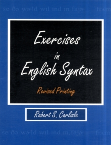 Image for Exercises in English Syntax