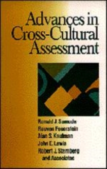 Image for Advances in Cross-Cultural Assessment