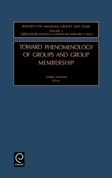 Image for Toward phenomenology of groups and group membership