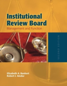 Image for Institutional review board  : management and function