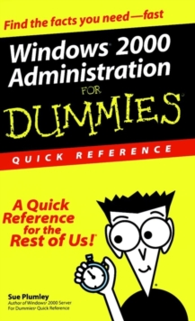 Image for Windows 2000 Administrator's for Dummies Quick Reference