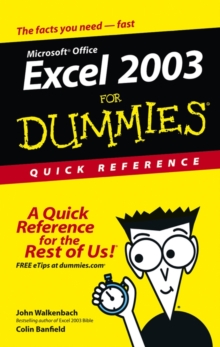 Image for Excel 2003 for dummies  : quick reference