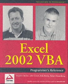 Image for Excel 2002 VBA programmer's reference