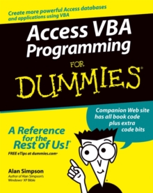 Image for Access VBA Programming For Dummies