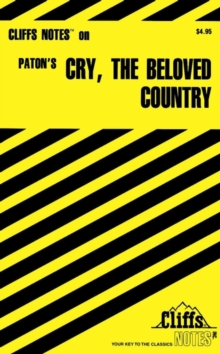 Image for CliffsNotes on Paton's Cry, the Beloved Country