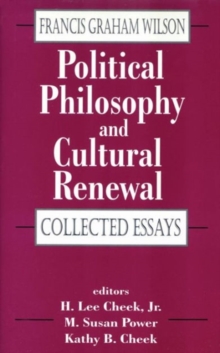 Image for Political Philosophy and Cultural Renewal