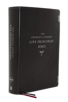NKJV, Charles F. Stanley Life Principles Bible, 2nd Edition, Leathersoft, Black, Comfort Print