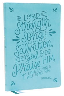 Image for NKJV, Thinline Bible, Verse Art Cover Collection, Leathersoft, Teal, Red Letter, Thumb Indexed, Comfort Print