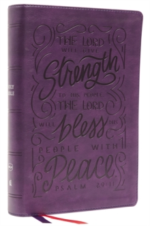 Image for NKJV, Giant Print Center-Column Reference Bible, Verse Art Cover Collection, Leathersoft, Purple, Thumb Indexed, Red Letter, Comfort Print