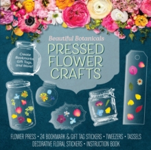 Image for Beautiful Botanicals Pressed Flower Crafts Kit : Create Bookmarks, Gift Tags, and More! Kit Includes: Flower Press, 24 Bookmark and Gift Tag Stickers, Tweezers, Tassels, Decorative Floral Stickers, In
