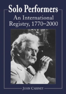 Image for Solo performers  : an international registry 1770-2000