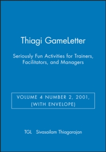 Image for Thiagi GameLetter, (with Envelope) : Seriously Fun Activities for Trainers, Facilitators, and Managers