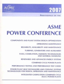 Proceedings of the ASME 2007 ASME Power Conference (power2007)