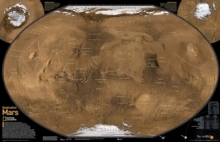 Mars, The Red Planet, 2-sided, Tubed