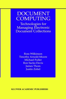 Image for Document Computing : Technologies for Managing Electronic Document Collections