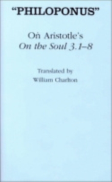 Image for On Aristotle's "On the Soul 3.1-8"