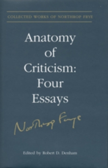 Image for Anatomy of Criticism : Four Essays