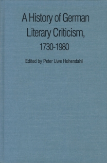 History of German Literary Criticism, 1730-1980
