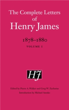 Image for The complete letters of Henry James, 1878-1880Volume I