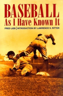 Image for Baseball as I Have Known it