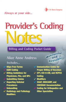 Providers' Coding Notes: Billing and Coding Pocket Guide