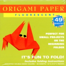 Image for Origami Paper - Fluorescent Colors - 6 3/4" - 48 Sheets : Tuttle Origami Paper: Origami Sheets Printed with 6 Different Colors: Instructions for 6 Projects Included