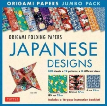 Image for Origami Folding Papers Jumbo Pack: Japanese Designs : 300 Origami Papers in 3 Sizes (6 inch; 6 3/4 inch and 8 1/4 inch) and a 16-page Instructional Origami Book