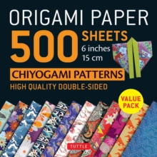 Image for Origami Paper 500 sheets Chiyogami Designs 6 inch 15cm : High-Quality Origami Sheets Printed with 12 Different Designs