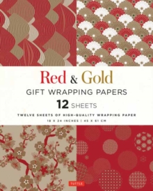 Image for Red & Gold Gift Wrapping Papers - 12 Sheets : 18 x 24 inch (45 x 61 cm) Wrapping Paper