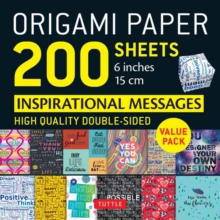 Image for Origami Paper 200 sheets Inspirational Messages 6" (15 cm)