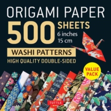 Image for Origami Paper 500 sheets Japanese Washi Patterns 6" (15 cm) : Double-Sided Origami Sheets  with 12 Different Designs (Instructions for 6 Projects Included)