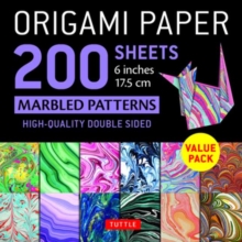 Image for Origami Paper 200 sheets Marbled Patterns 6" (15 cm) : Tuttle Origami Paper: Double Sided Origami Sheets Printed with 12 Different Patterns (Instructions for 6 Projects Included)