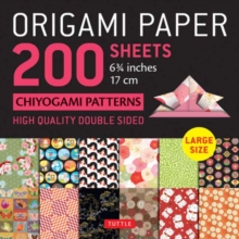 Image for Origami Paper 200 sheets Chiyogami Patterns 6 3/4" (17cm) : Tuttle Origami Paper: Double-Sided Origami Sheets with 12 Different Patterns (Instructions for 6 Projects Included)