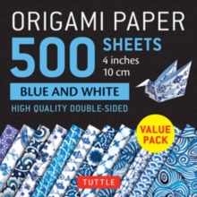 Origami Paper 500 sheets Blue and White 4″ (10 cm): Double-Sided Origami Sheets Printed with 12 Different Designs
