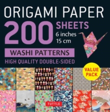Origami Paper 200 sheets Washi Patterns 6″ (15 cm): Tuttle Origami Paper: Double Sided Origami Sheets Printed with 12 Different Designs (Instructions for 6 Projects Included)