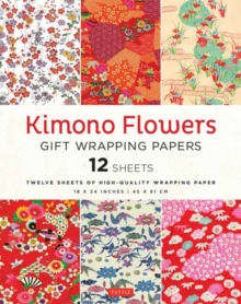 Kimono Flowers Gift Wrapping Papers – 12 sheets: 18 x 24 inch (45 x 61 cm) Wrapping Paper Sheets