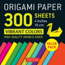 Image for Origami Paper 300 sheets Vibrant Colors 4" (10 cm)