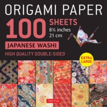 Origami Paper 100 sheets Japanese Washi 8 1/4″ (21 cm): Extra Large Double-Sided Origami Sheets Printed with 12 Different Designs (Instructions for 5 Projects Included)