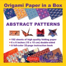Origami Paper in a Box – Abstract Patterns: 192 Sheets of Tuttle Origami Paper: 6×6 Inch Origami Paper Printed with 10 Different Patterns: 32-page Instructional Book of 4 Projects