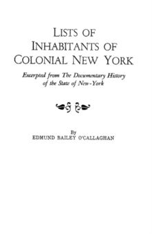 Image for Lists of Inhabitants of Colonial New York