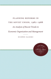 Image for Planning Reforms in the Soviet Union, 1962-1966