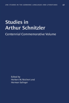 Image for Studies in Arthur Schnitzler : Centennial Commemorative Volume