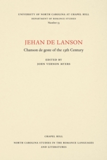 Image for Jehan de Lanson, Chanson de Geste of the XIII Century