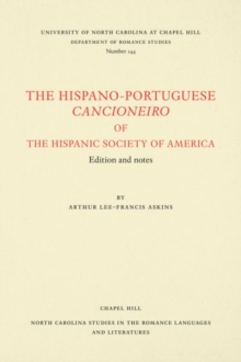 Image for The Hispano-Portuguese Cancioneiro of the Hispanic Society of America