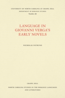 Language in Giovanni Verga's Early Novels