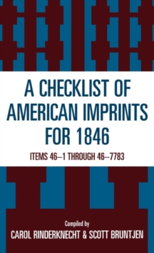 Image for A checklist of American imprints for 1846